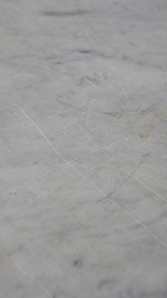 Image 1 of Antico bancone/comò verde della fine del XIX/inizio del XX secolo con piano in marmo