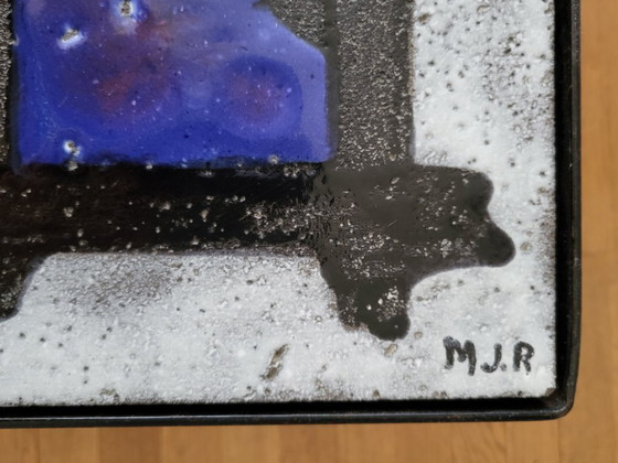 Image 1 of Vallauris Madoura Jouver coffee table in wood and ceramic, Vintage Design