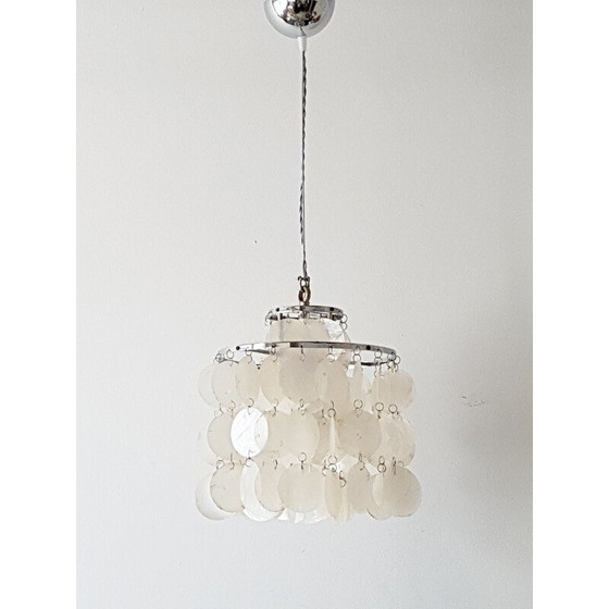 Image 1 of Chandelier vintage en nacre - années 1960