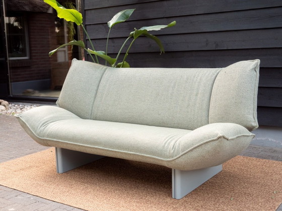 Image 1 of Leolux Tango | 2-zits design bank | Groen Beige Wol