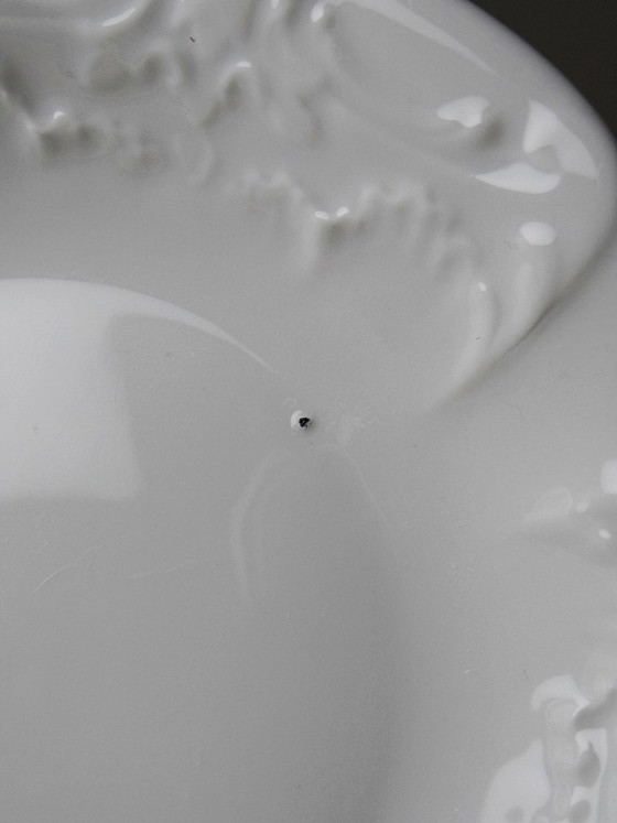 Image 1 of Limoges L&Cie Lafarge 12-piece dessert service in white porcelain, 1960s
