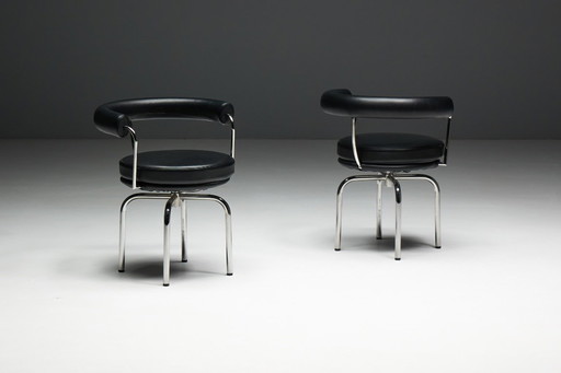 LC7 Stühle von Charlotte Perriand, Le Corbusier und Pierre Jeanneret für Cassina, Italien, 1980er Jahre