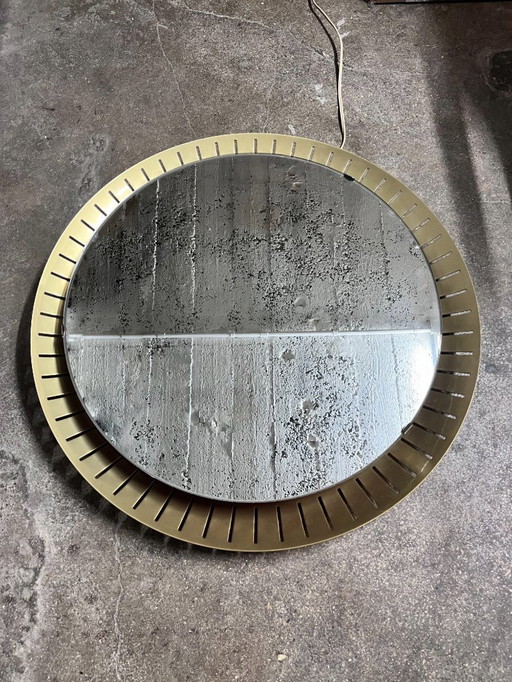 Grand miroir lumineux vintage, Stilnovo, 1960