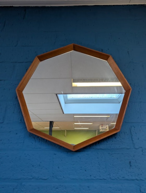 Image 1 of Vintage octagon mirror, Danish, 1960s