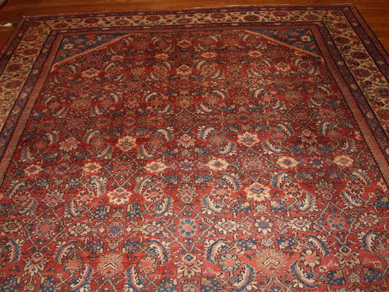 Image 1 of Handgemaakt antiek Perzisch Mahal-tapijt 8,9' x 11,7' (274 cm x 359 cm) 1900 - 1B212