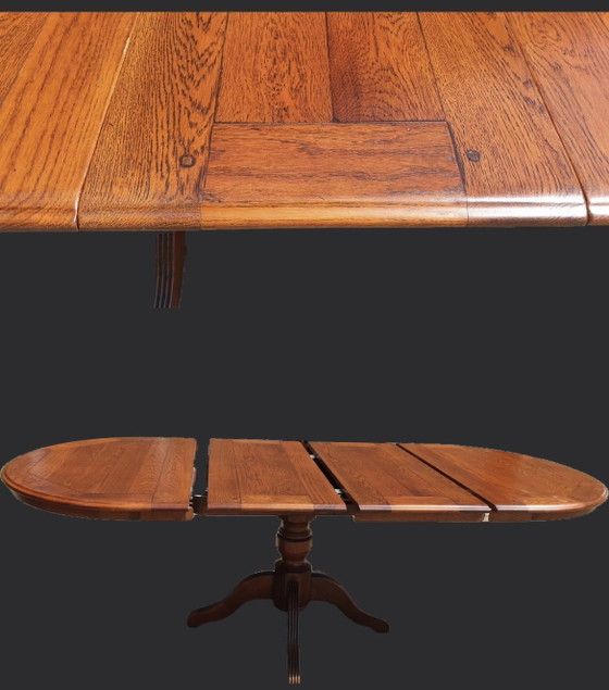 Bannink Art Nouveau extendable dining table cherry wood (photo 3 of 6)