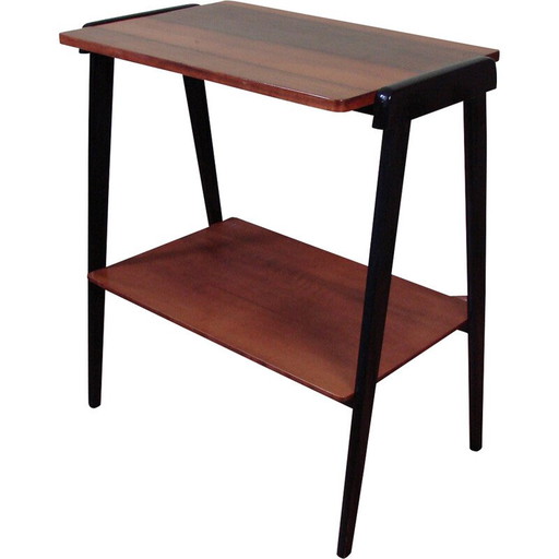 Mesa auxiliar vintage de chapa de madera, Polonia, 1970
