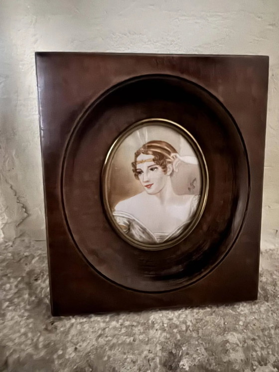 Miniatura sotto vetro firmata S.Gray – Dipinti e disegni, Wood, Glass, Art Deco (photo 2 of 5)