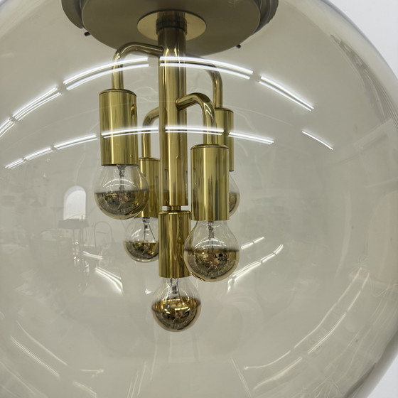 Image 1 of Doria Leuchten globe glass hanging lamp , 1970s