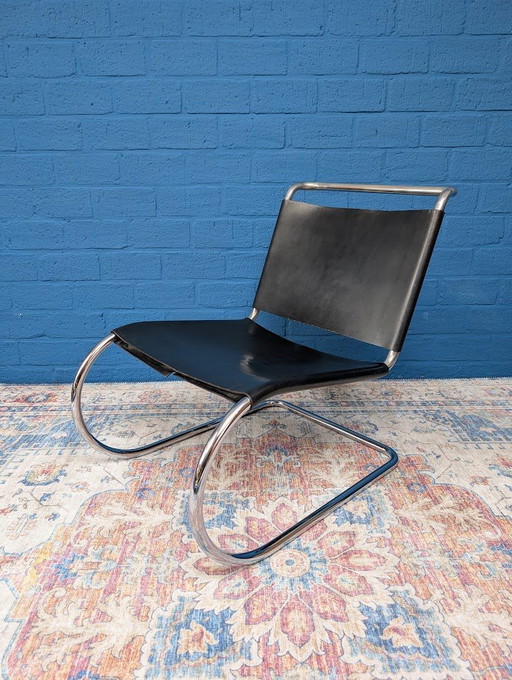 Fauteuil vintage MR30, Mies van der Rohe pour Knoll, style Bauhaus