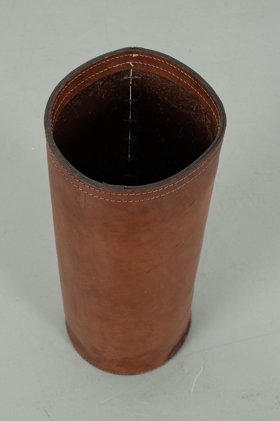 Image 1 of Leather waste bin