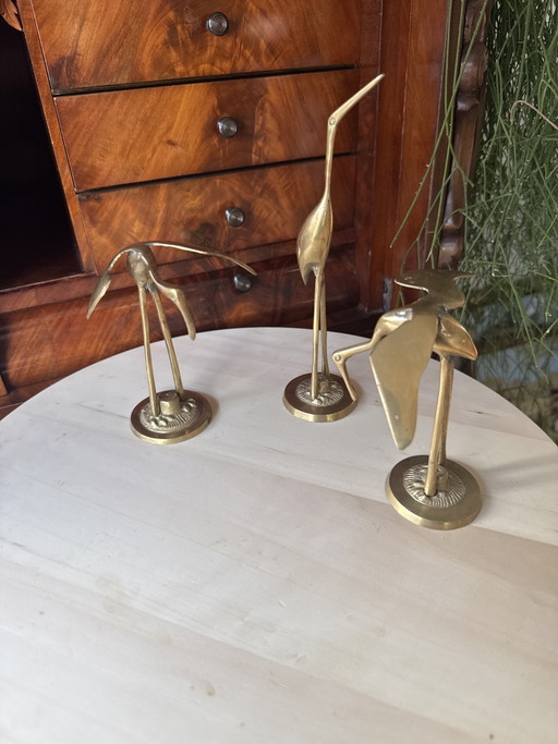 Drei antike Messingkräne – decoratieve objecten, Brass
