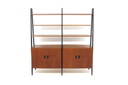 Bibliothèque Scandinave "Double" en Teck, Suède, 1950