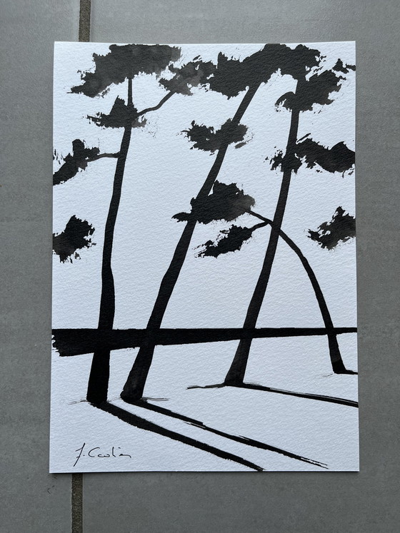 Image 1 of 2 ink sketches, 21x15cm.