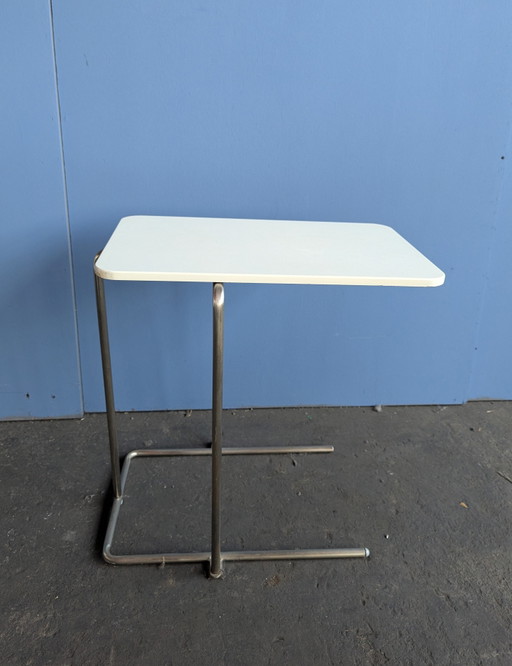 Vintage IKEA RIAN bijzettafel/ bedside table – Chrome, Wood (photo 2 of 10)
