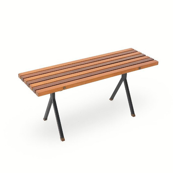 Image 1 of Banc en métal et en bois, années 1950