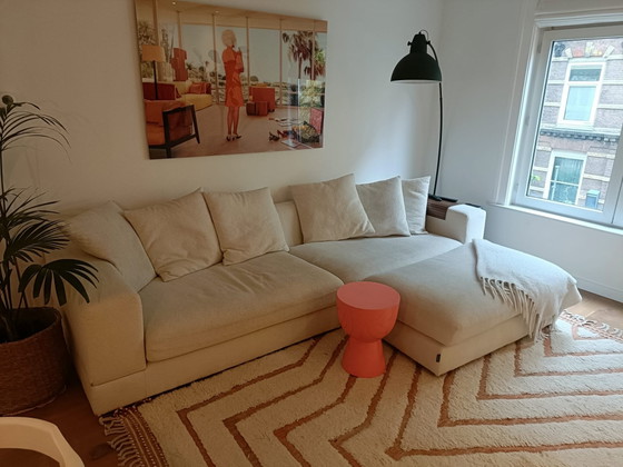 Sofá esquinero Lifestyle blanco con otomana, Auping, Sofás esquineros, Textil, Crema (foto 2 de 7)