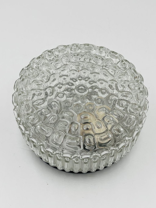 Glass Ceiling Light With Bubble Relief Décor