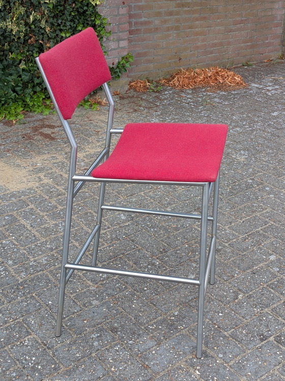 Originele Martin Visser SB 07 Barkruk voor 't Spectrum - Rood – Barkrukken, Wool, rvs (photo 7 of 13)