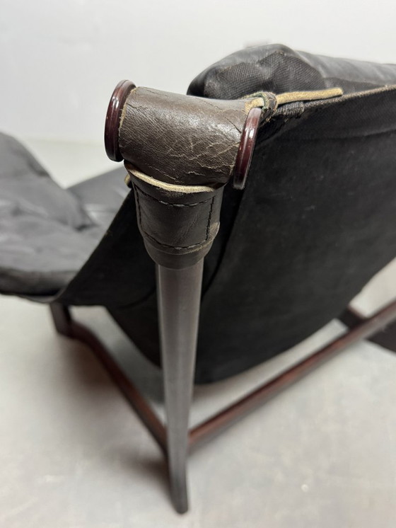 Image 1 of Mid-Century Design „Trega“ Sling Lounge Chairs von Tormod Alnæs für Sørlie Møbler, Norwegen, 1970er Jahre