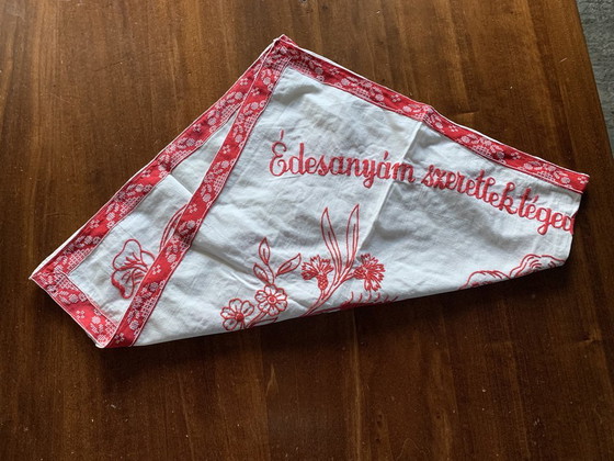 Folk Traditionelle Ungarische Bestickte Wanddekoration (photo 5 of 5)