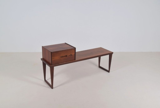 Banc d'entrée danois avec tiroir par Kai Kristiansen pour Aksel Kjersgaard, années 60