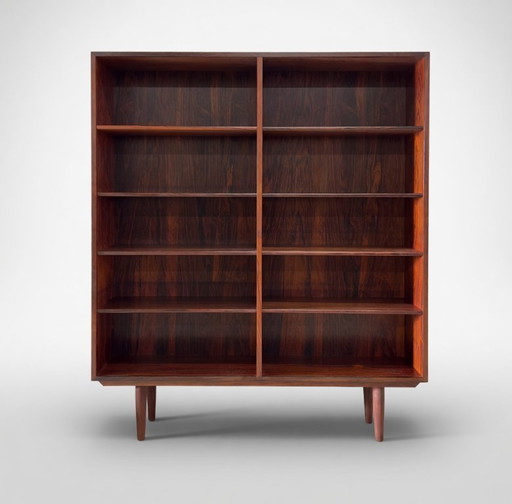 Boekenkast model 6 van palissanderhout, vervaardigd door Omann Jun Mobelfabrik, jaren 1960.