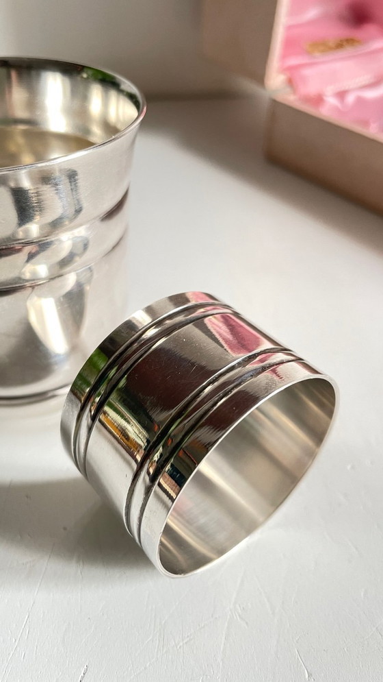 Image 1 of Silver-plated glass and napkin ring by UDNER