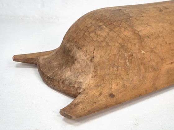 Antique wooden bowl (c.1900), Brown, Rustic (photo 15 of 17)