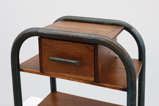 Image 1 of Tavolino o comodino industriale in stile Bauhaus, Belgio 1910 ca.