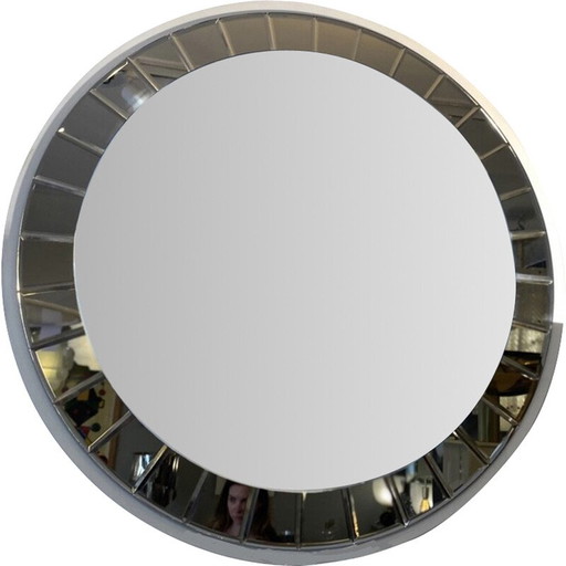 Vintage glass mirror, Italy 1970