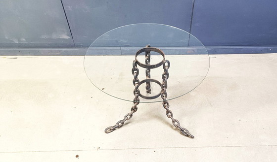 Image 1 of Brutalist chain link coffee table or side table, 1970s 