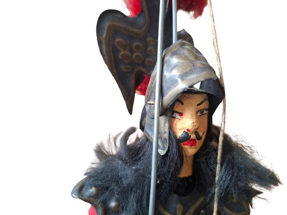 Image 1 of Couple de marionnettes siciliennes artisanales - Orlando et Angelica - Lanzafame Company