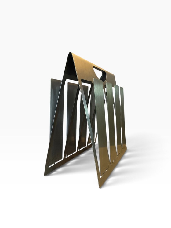 Porte-revues Design Minimaliste. Space Age / Postmoderne Années 80/90 – Metal (photo 5 of 15)