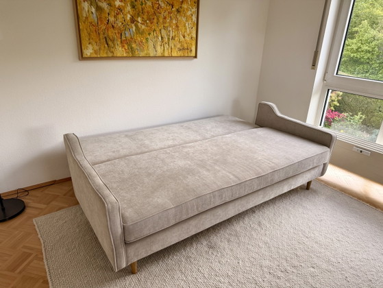 Sofa bed – Stylish sofa with bed function, 3 seater – 3-5 seaters, Velvet (photo 3 of 5)