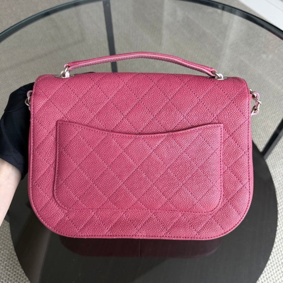 Image 1 of Borsa Chanel Coco Curve Cuba - 25 cm in pelle trapuntata color caviale rosa con finiture dorate Serie 25