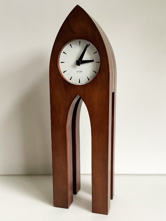 Image 1 of Henk Heres Karlsson Gothic wooden clock 1991