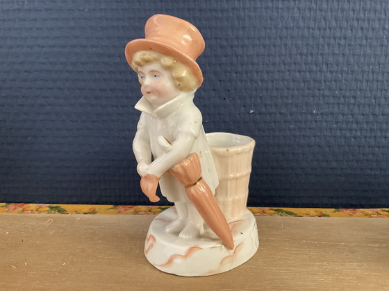 Image 1 of Lot de 2 pyrogènes de la fin du XIX ème siècle , porcelaine polychrome 