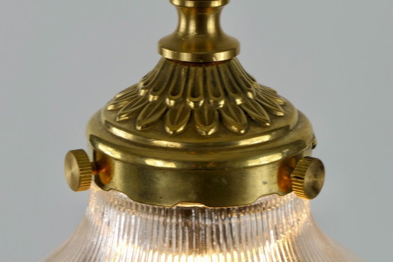 Image 1 of Vintage French Holophane Pendant Lamp Glass