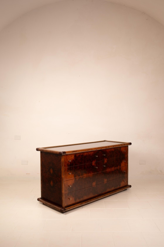 Alberto Smania Marango Cassettiere in radica e bambù Studio Smania – Leather, Brass, Italian Design (photo 9 of 26)