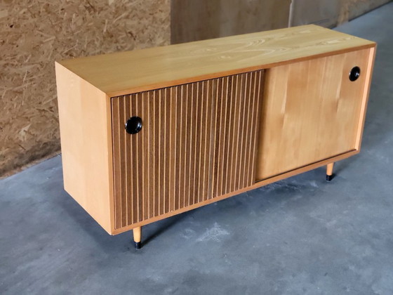 Image 1 of Sideboard in ash wood by Erich Stratmann for Idee Möbel 1950