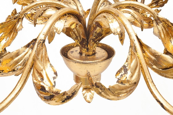 Lampadario floreale antico – Metallo, Oro (photo 5 of 6)