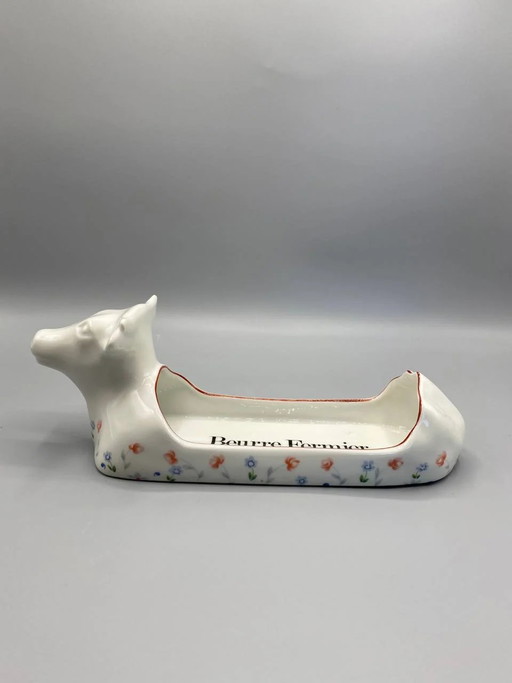 Burriera in porcellana a forma di mucca – Burro del contadino – F.D. Chauvigny – Anni '60-'80 (photo 2 of 7)