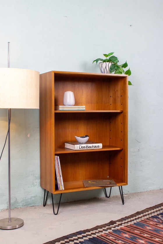 Image 1 of Vintage platenkast, boekenkast, ladekast, dressoir, midden van de 20e eeuw