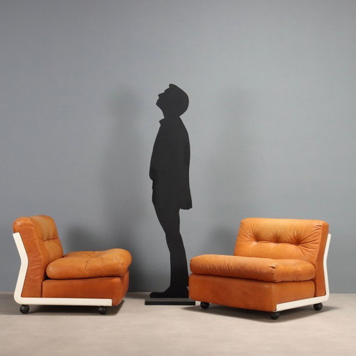 Drei „Amanta“-Sessel von Mario Bellini