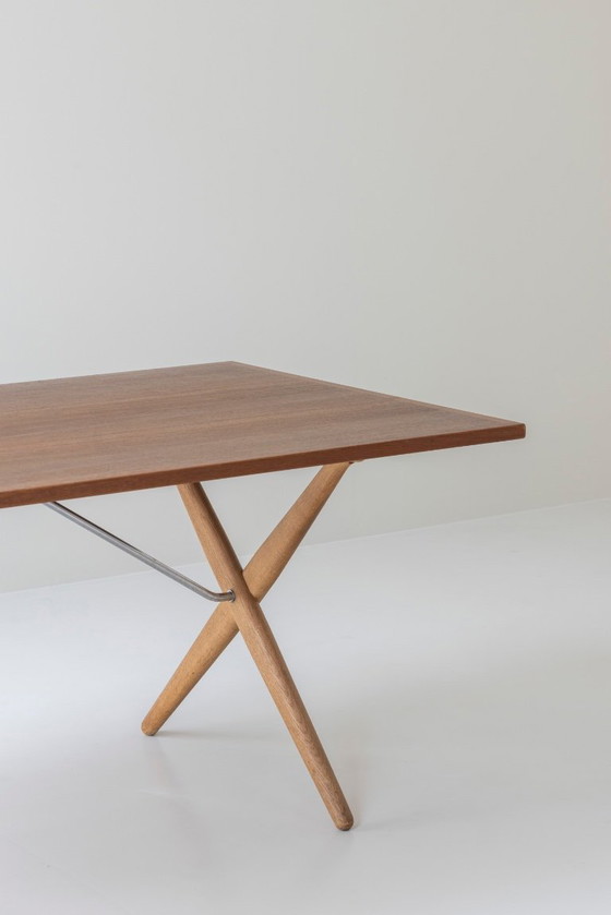 Image 1 of Seltener Hans Wegner 'Sawbuck' Tisch, DK 1960er