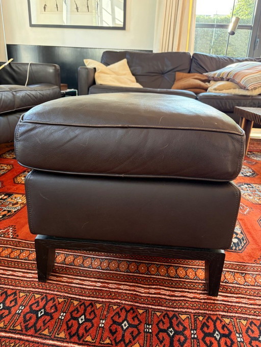 Salon Aspen pelle Elite 8205, pouf, marrone tartufo 82116