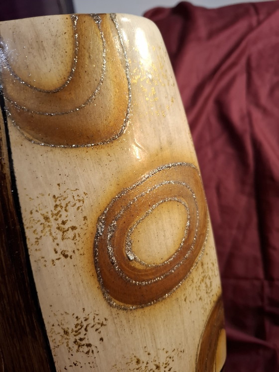 Vintage Mid-Century Modern Sgraffito Ceramic Vase (Bay Keramik Style) - 37cm (photo 6 of 11)