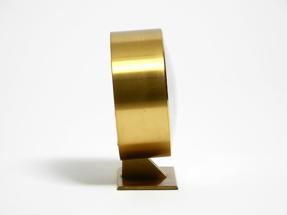 Image 1 of Seltene originale runde Messing-Tischuhr aus den 1960er Jahren von Schatz Germany