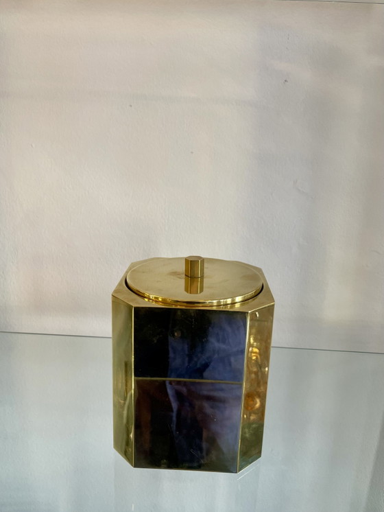 Image 1 of Elegante handgemaakte ijsblokjesvorm/ijsemmer, Italië 1970
